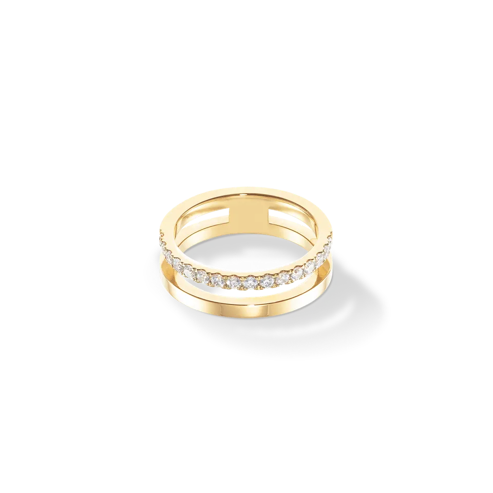 coeur-de-lion-eternal-unity-ring-gold-kristall image 1