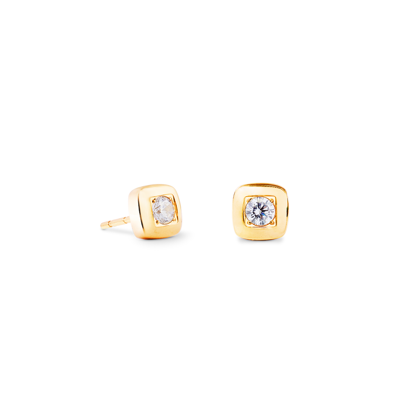 coeur-de-lion-essentials-ohrstecker-small-soft-cube-glow-gold image 2