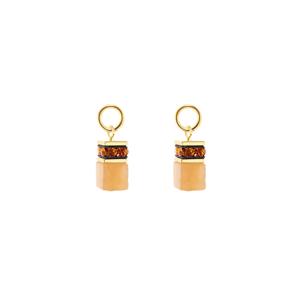 coeur-de-lion-ear-me-up-charm-geocube-gold-orange image 1