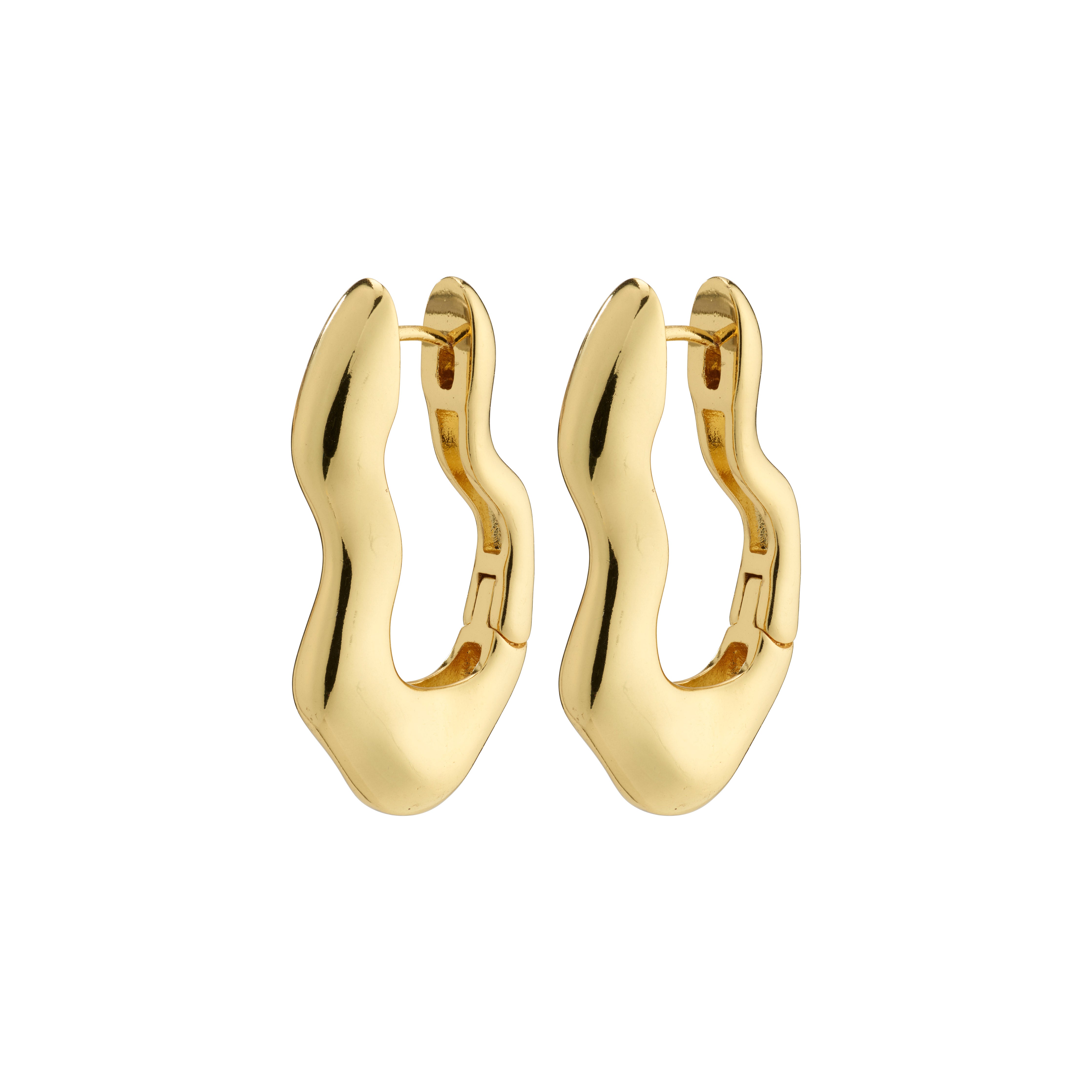 pilgrim-loulia-creolen-ohrringe-goldplattiert-wavy-ovale-mit-click-verschluss image 1