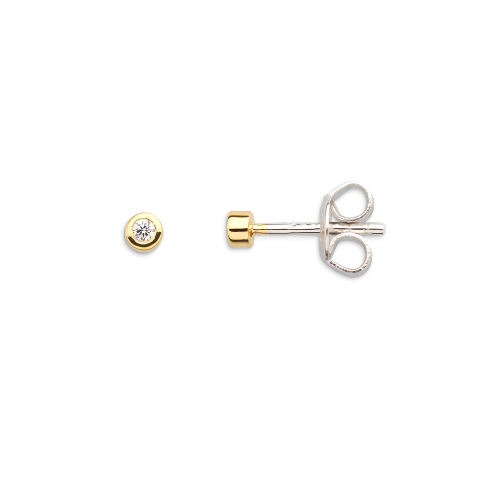 xenox-zarge-ohrring-925-sterlingsilber-18k-vergoldung-zirkonia image 1