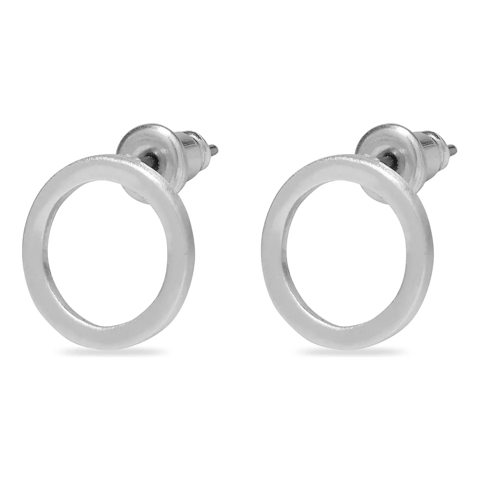 pilgrim-liv-ohrstecker-versilbert-ring-satinmatt image 1