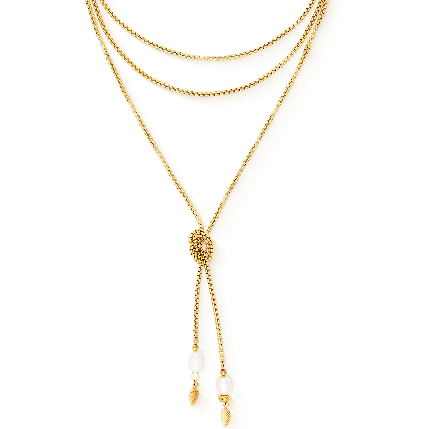 coeur-de-lion-serene-knot-chain-halskette-gold image 2