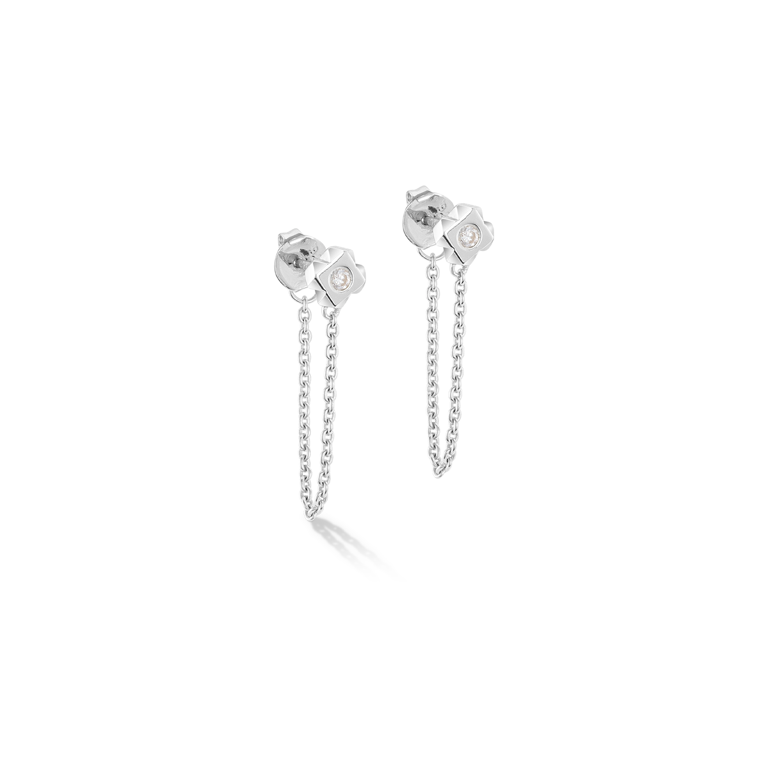 coeur-de-lion-statement-sparkling-spike-chain-ohrringe-6-mm-silber-sterling-silb image 1