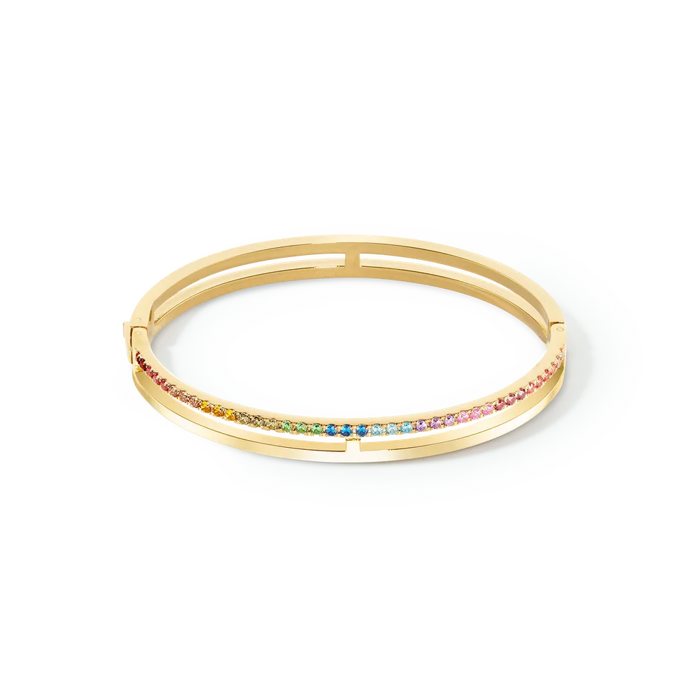coeur-de-lion-eternal-unity-armreif-gold-rainbow-zirkonia image 1