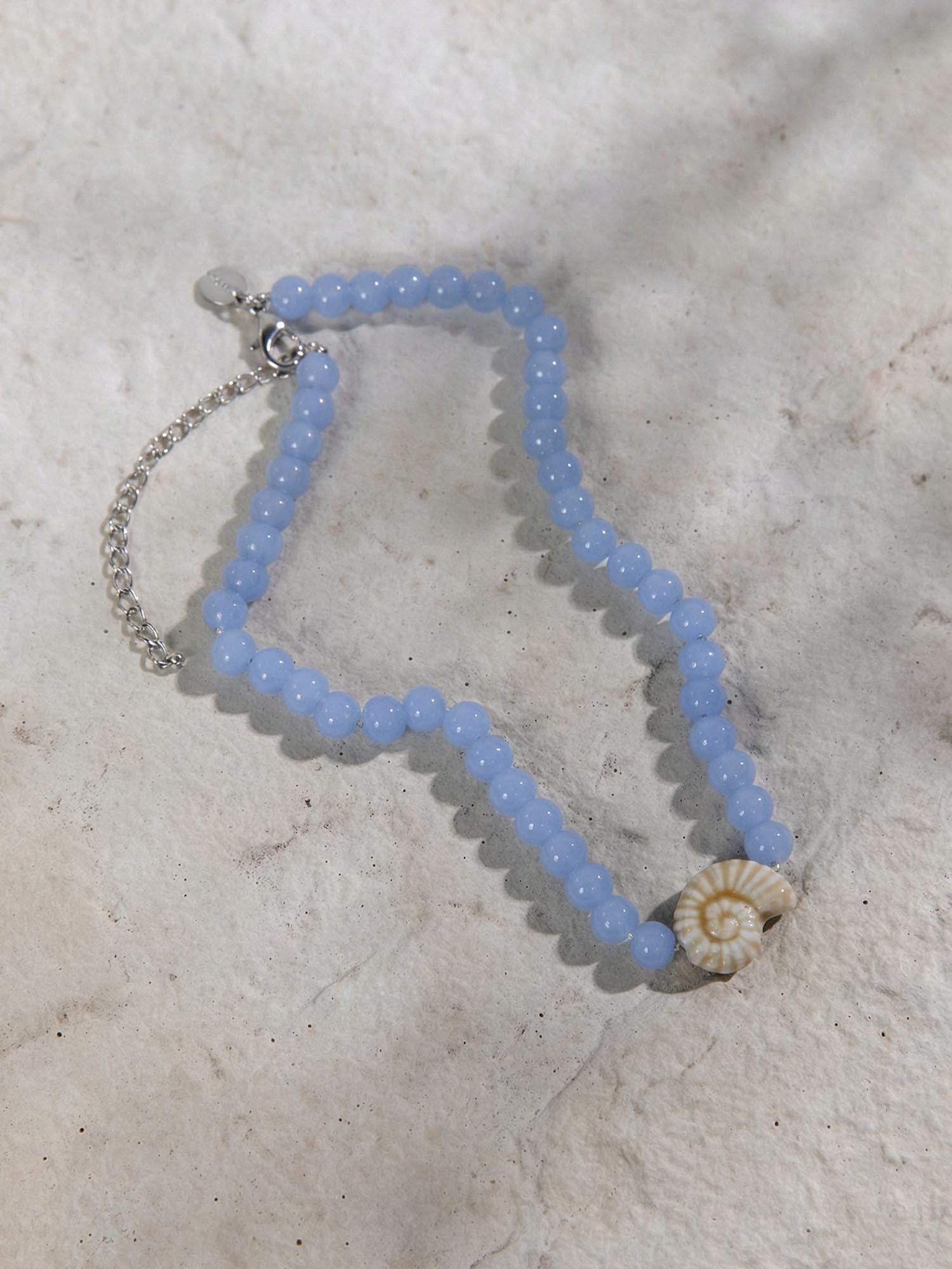 purelei-blue-lagoon-kette-glasperlen-mit-muschel-anh-nger image 4