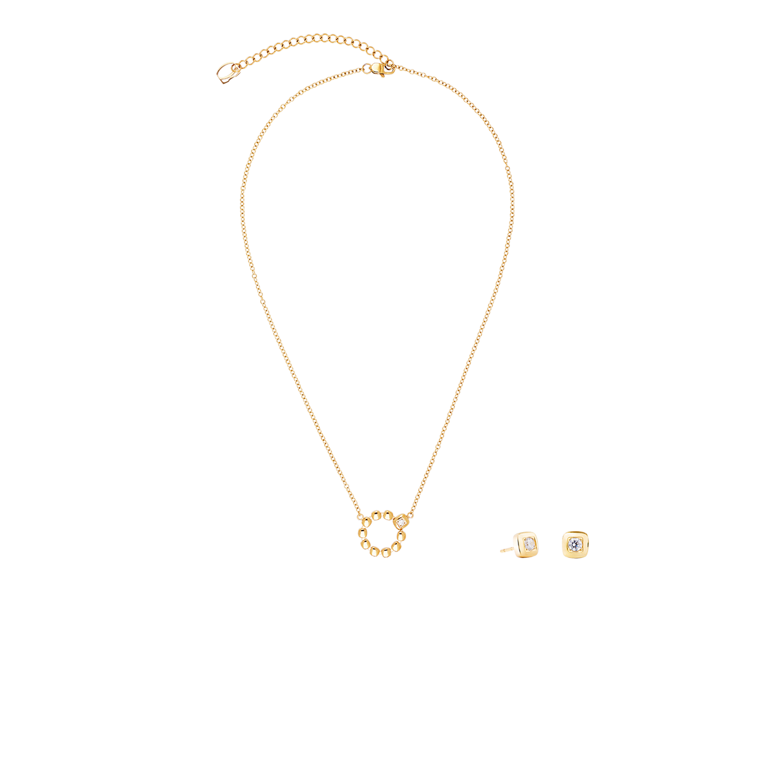 coeur-de-lion-essentials-ohrstecker-small-soft-cube-glow-gold image 3