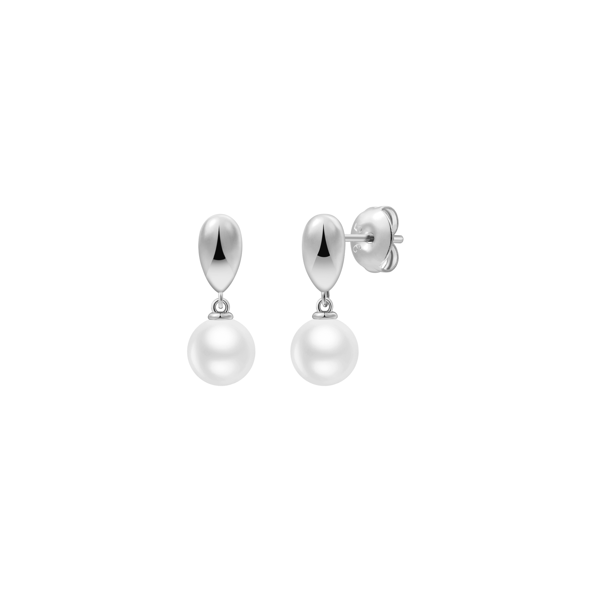 xenox-cloud-ohrringe-925-sterlingsilber-rhodiniert-mit-perle-2 image 1