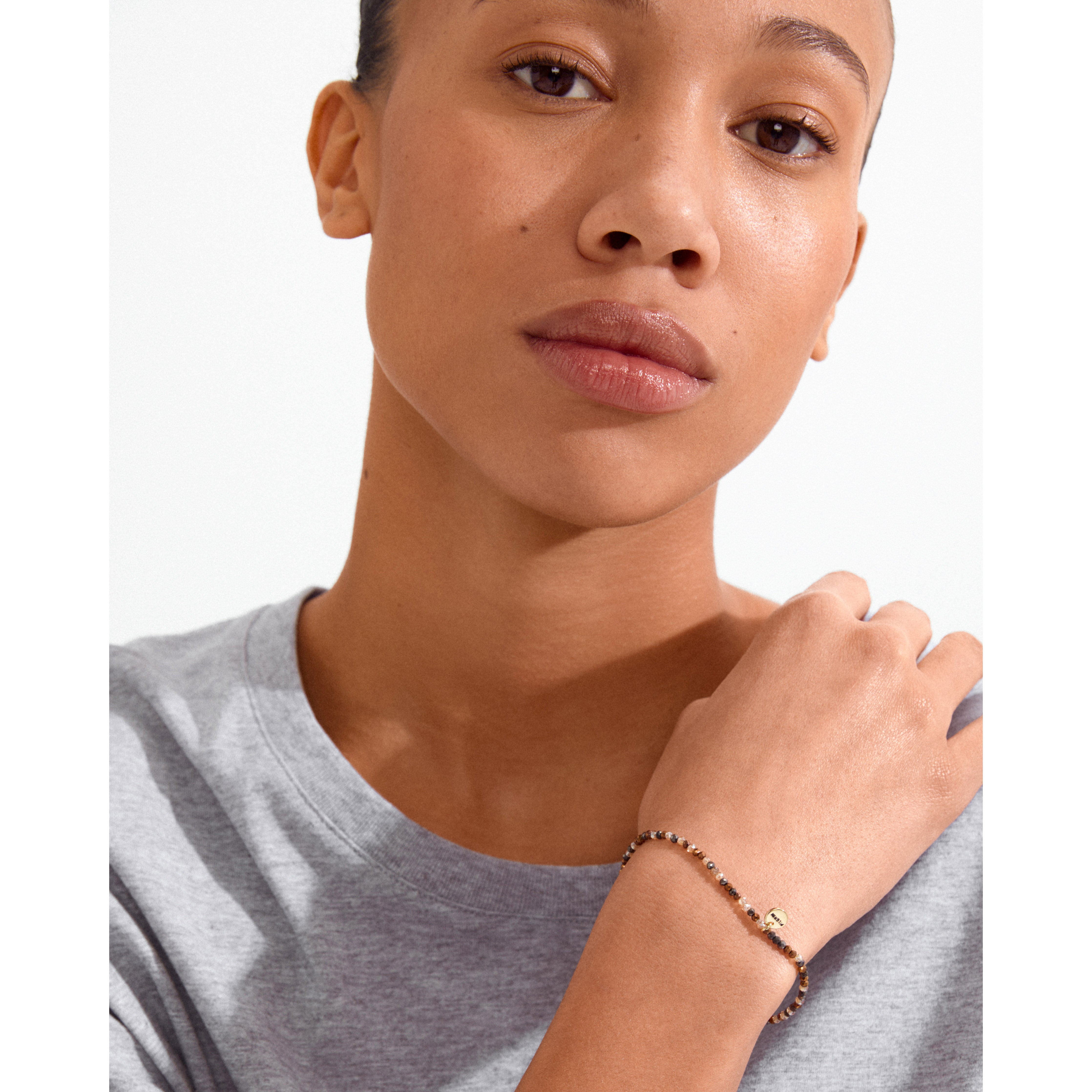 pilgrim-indie-armband-braun-goldplattiert-17-cm image 2