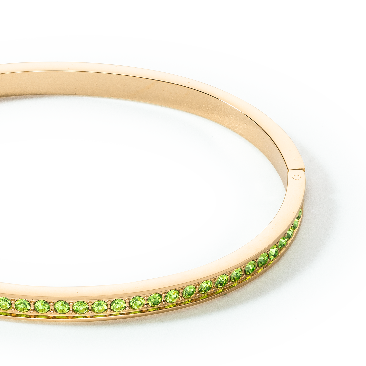 coeur-de-lion-armreif-edelstahl-kristalle-slim-gold-gr-n-17-cm image 2