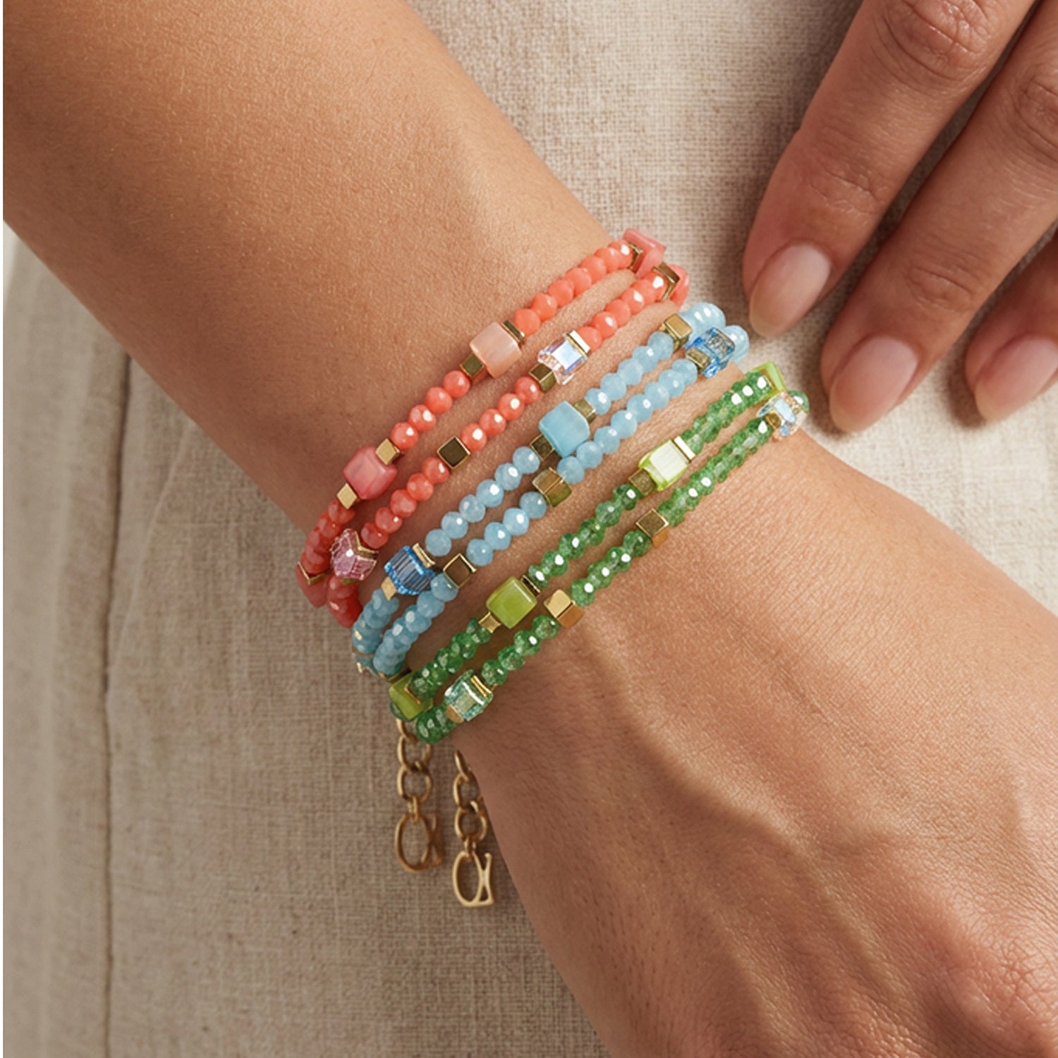 coeur-de-lion-joyful-colours-flex-armband-gold-gr-n image 3
