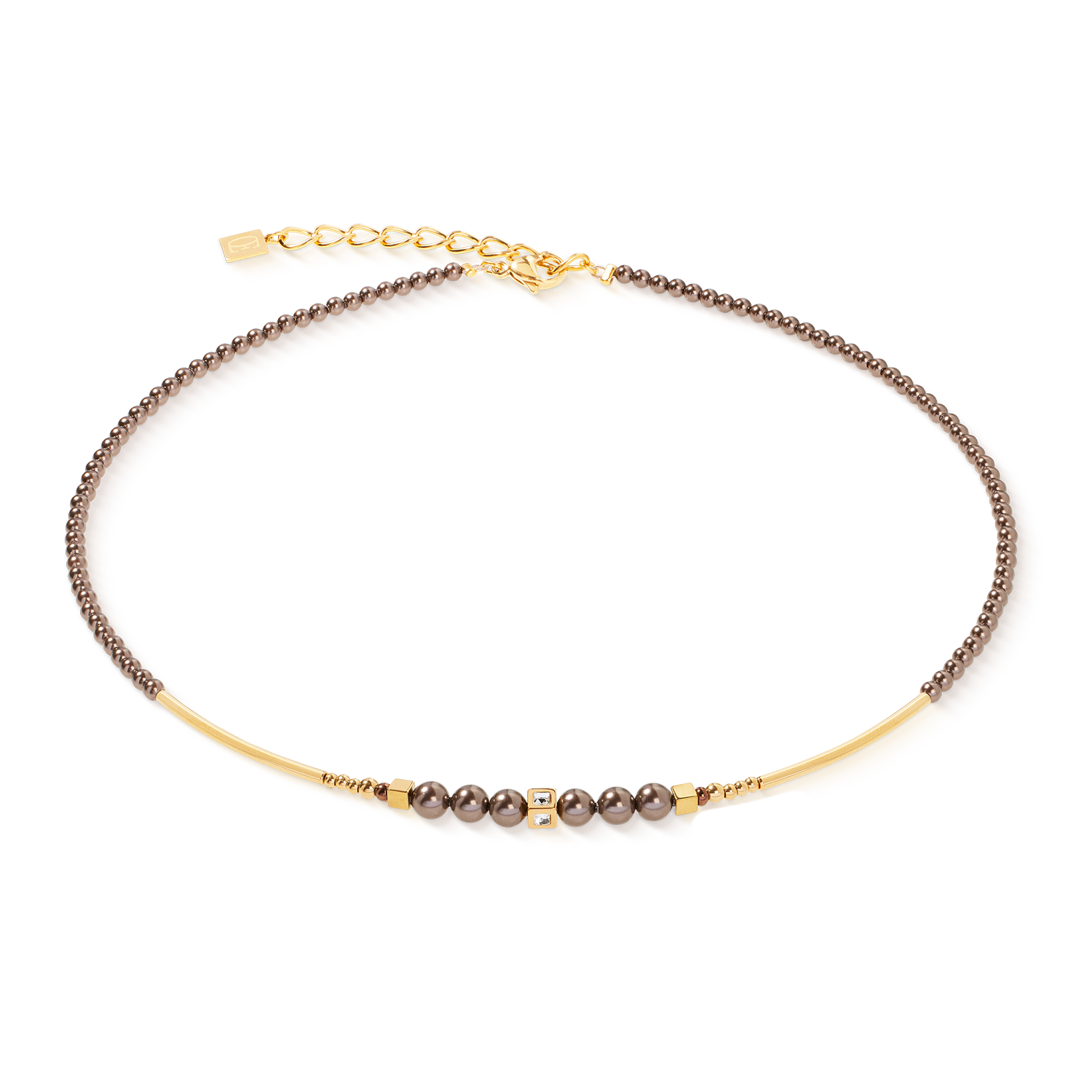 coeur-de-lion-shimmering-princess-pearls-halskette-gold-braun image 1