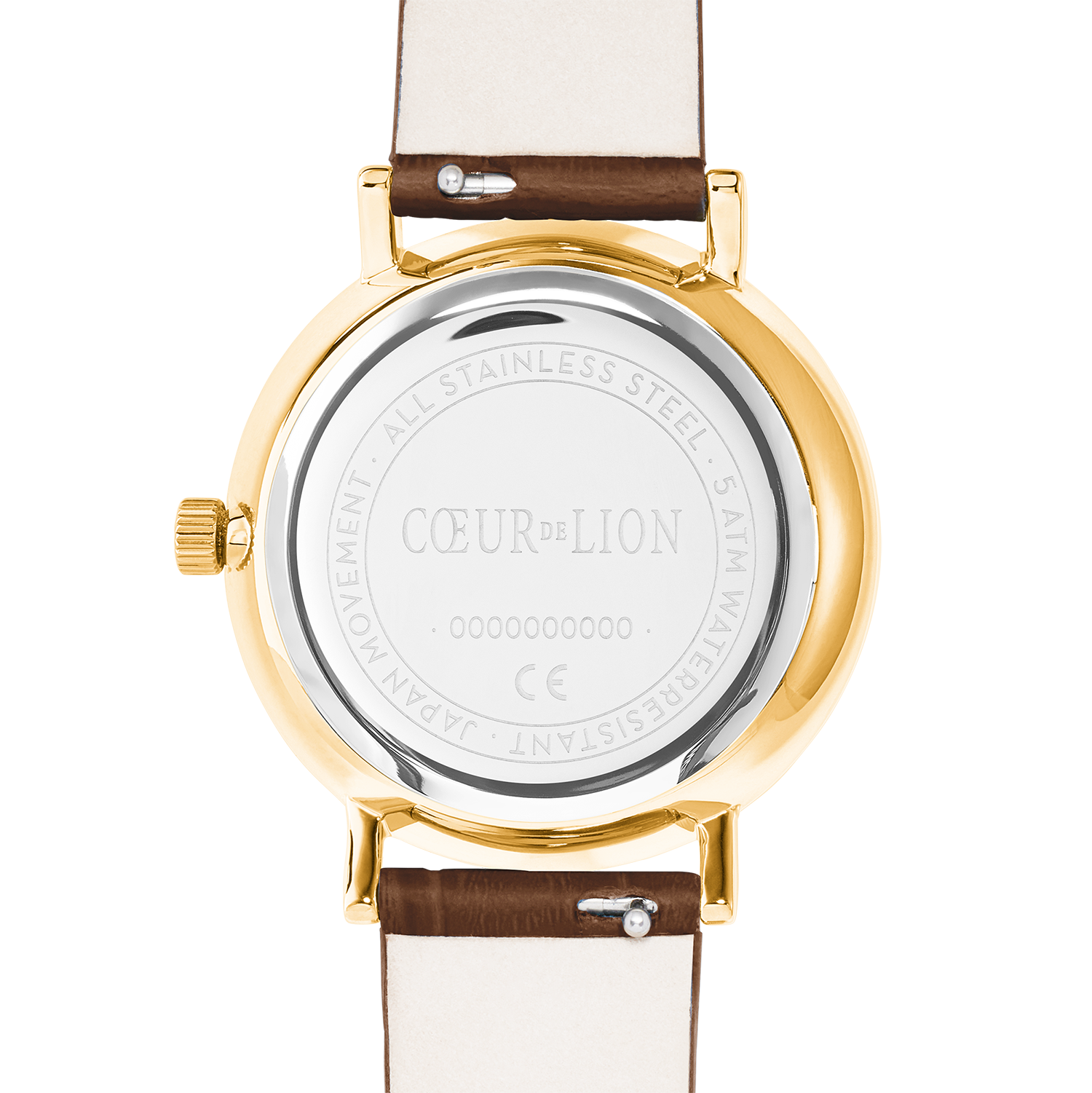 coeur-de-lion-uhr-rund-sparkling-sunray-leder-braun-gold-34-mm image 6