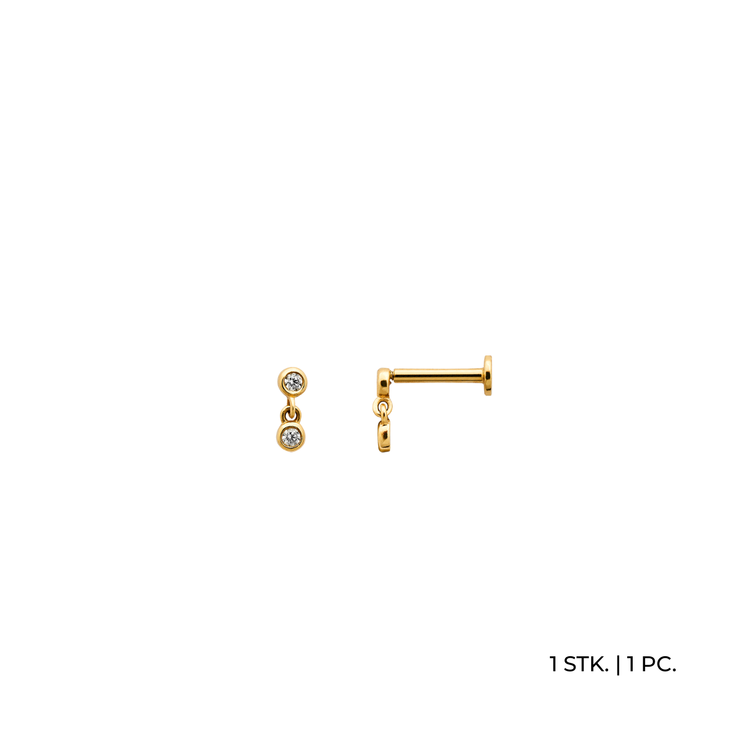 xenox-fine-droplet-piercing-585-gelbgold-mit-zirkonia image 1