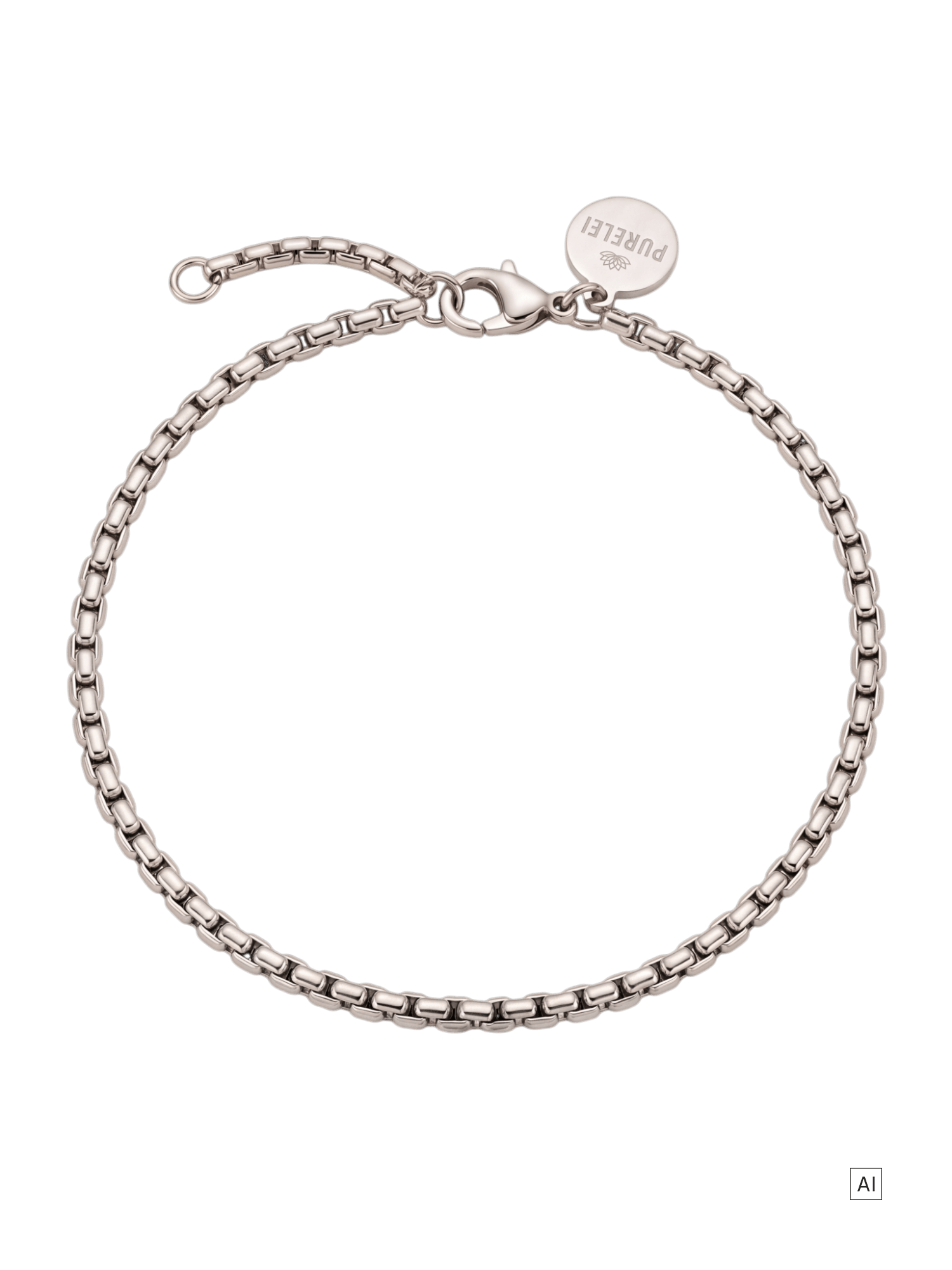 purelei-box-chain-armband-verstellbar-19-21-cm-edelstahl-gold-silber image 3