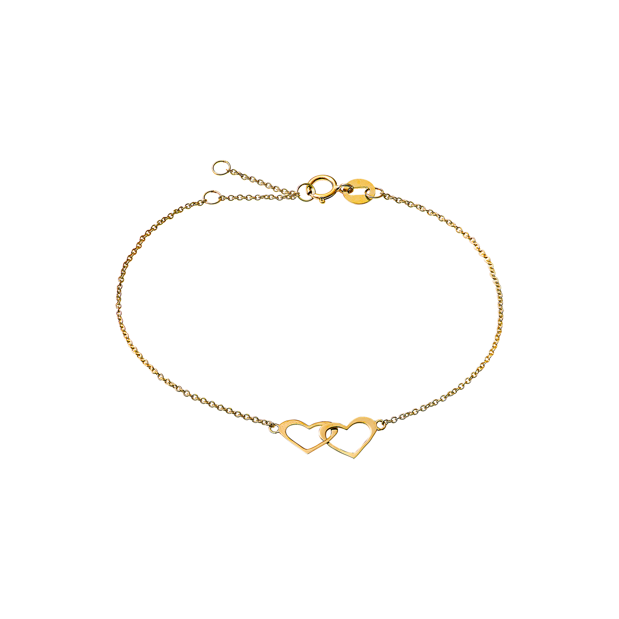 xenox-fine-herz-armband-585-gelbgold-verschlungene-herzen image 1