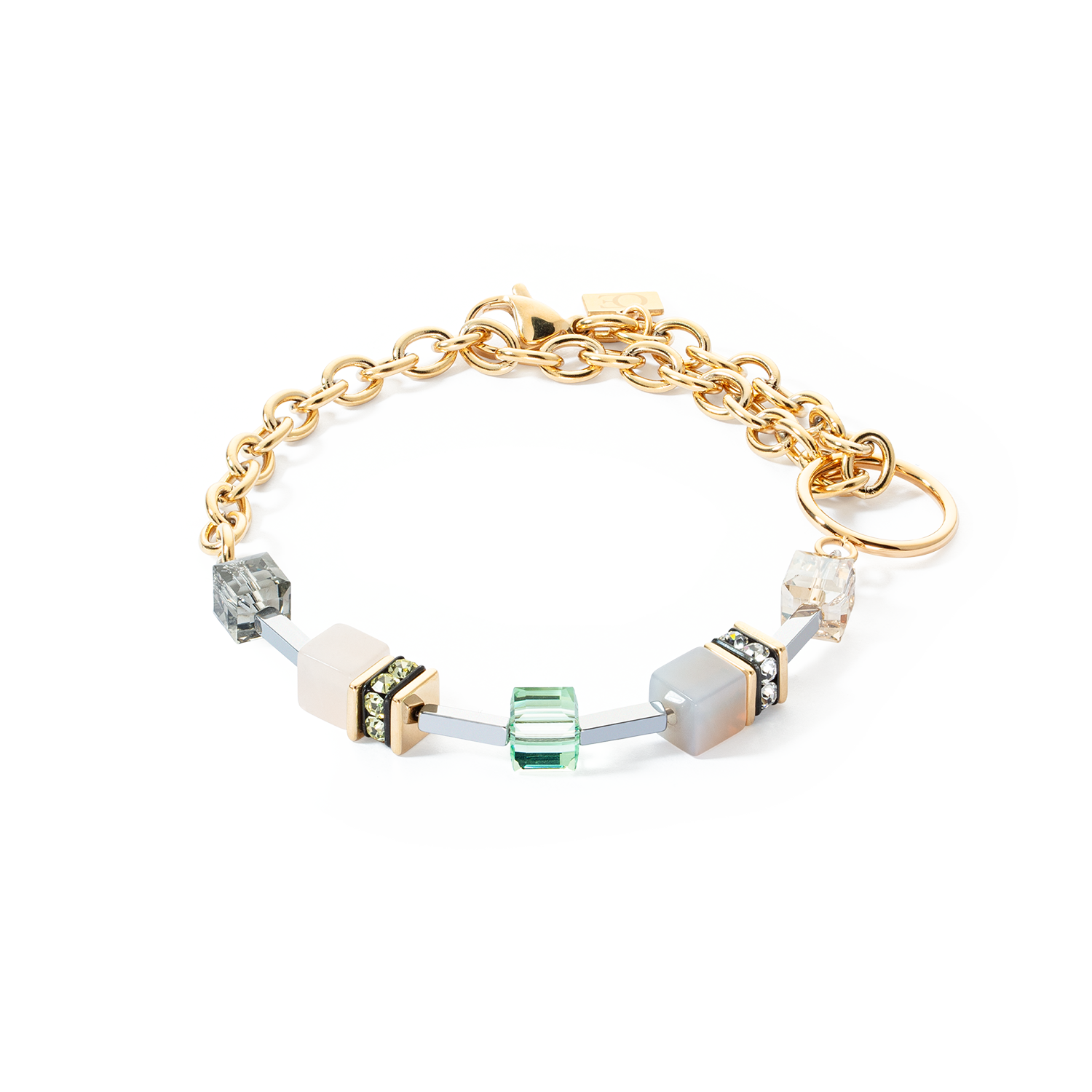 coeur-de-lion-geocube-iconic-boho-armband-gold-multicolor image 1