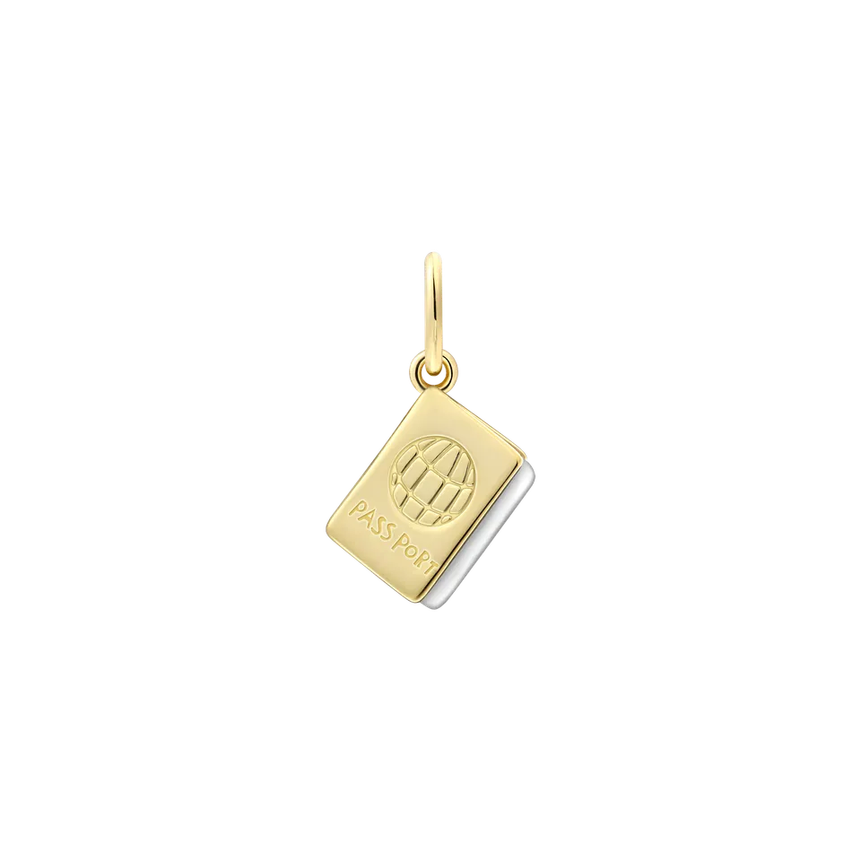 xenox-passport-charm-xs10503g-aus-925-sterlingsilber-18k-vergoldet image 1