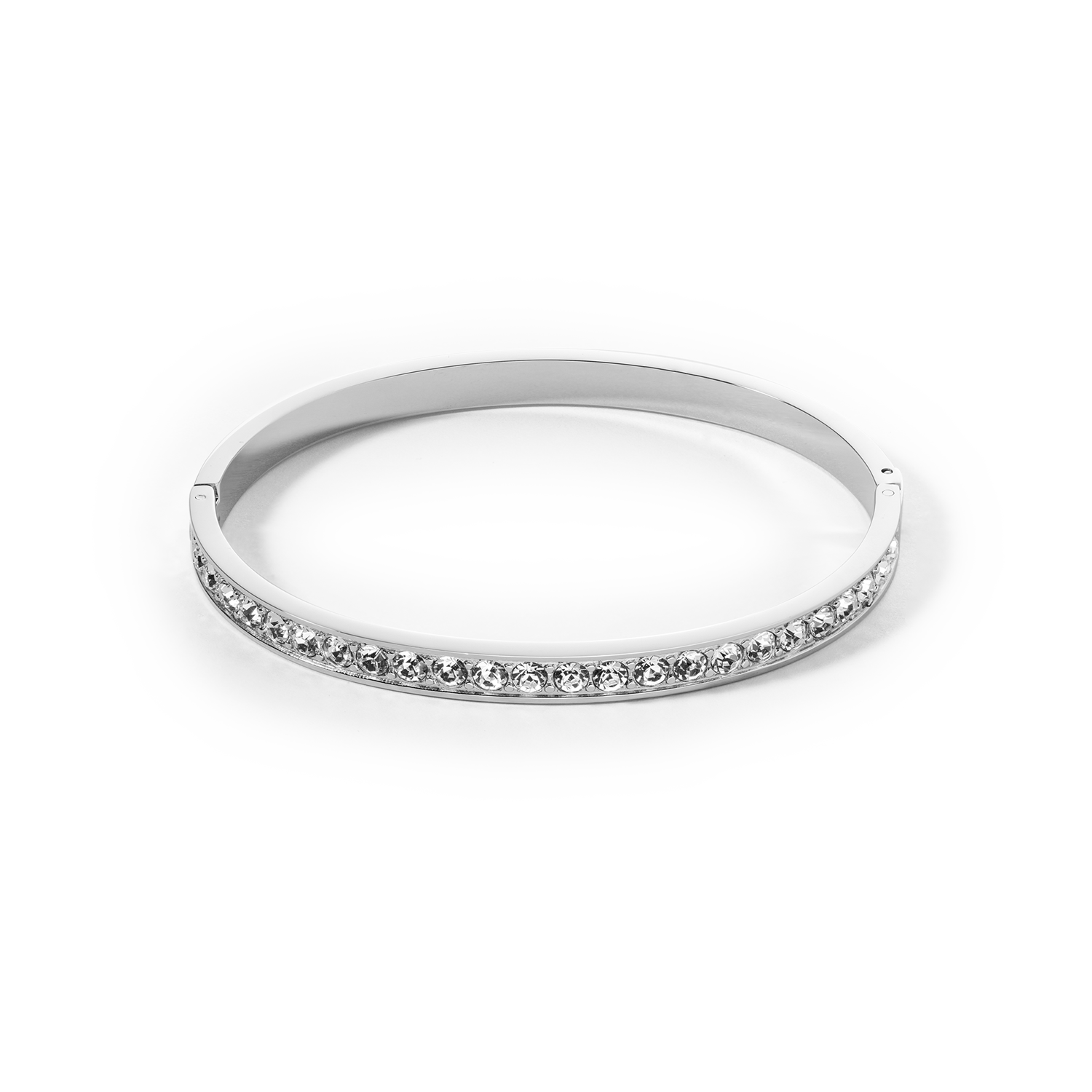coeur-de-lion-iconic-armreif-edelstahl-kristalle-silber-kristall-17-cm image 1