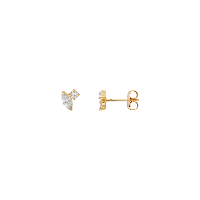 xenox-fine-elara-ohrringe-585-gelbgold-mit-zirkonia-im-navette-schliff image 1