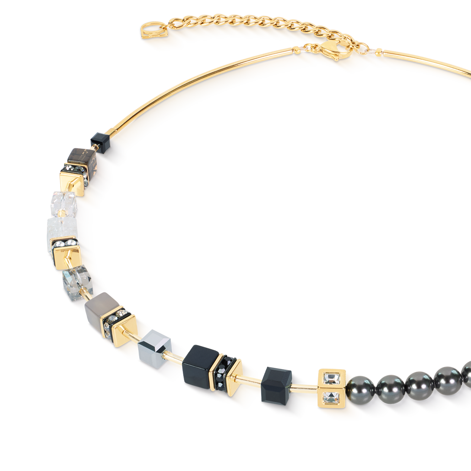coeur-de-lion-geocube-precious-fusion-pearls-halskette-anthracite-glow-42-6-cm image 2