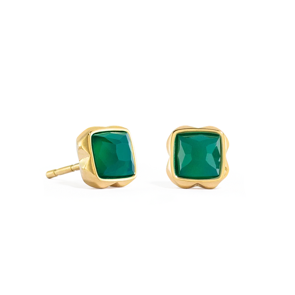 coeur-de-lion-birthstone-mai-ohrstecker-gr-ner-achat-gold image 1