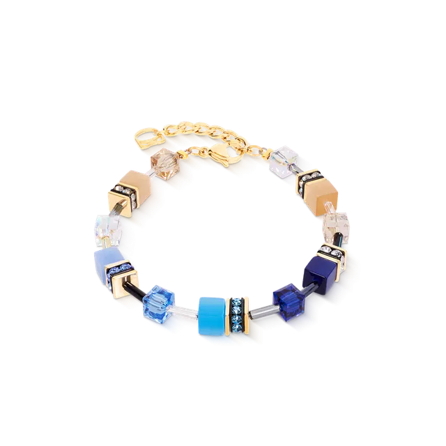 coeur-de-lion-geocube-iconic-armband-azure-glow-gold image 1