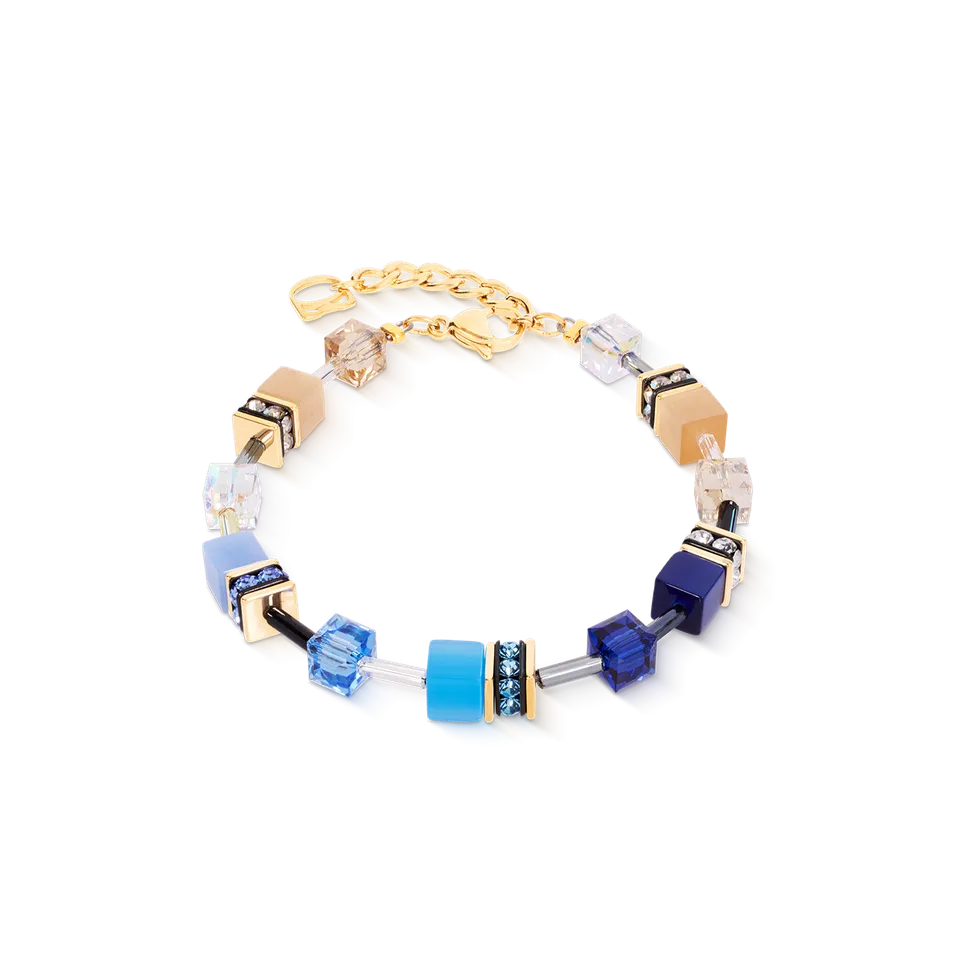 coeur-de-lion-geocube-iconic-armband-azure-glow-gold image 1
