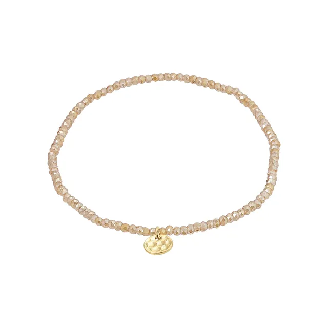 pilgrim-indie-armband-pfirsich-gold-plated-mit-glasperlen-17-cm image 1
