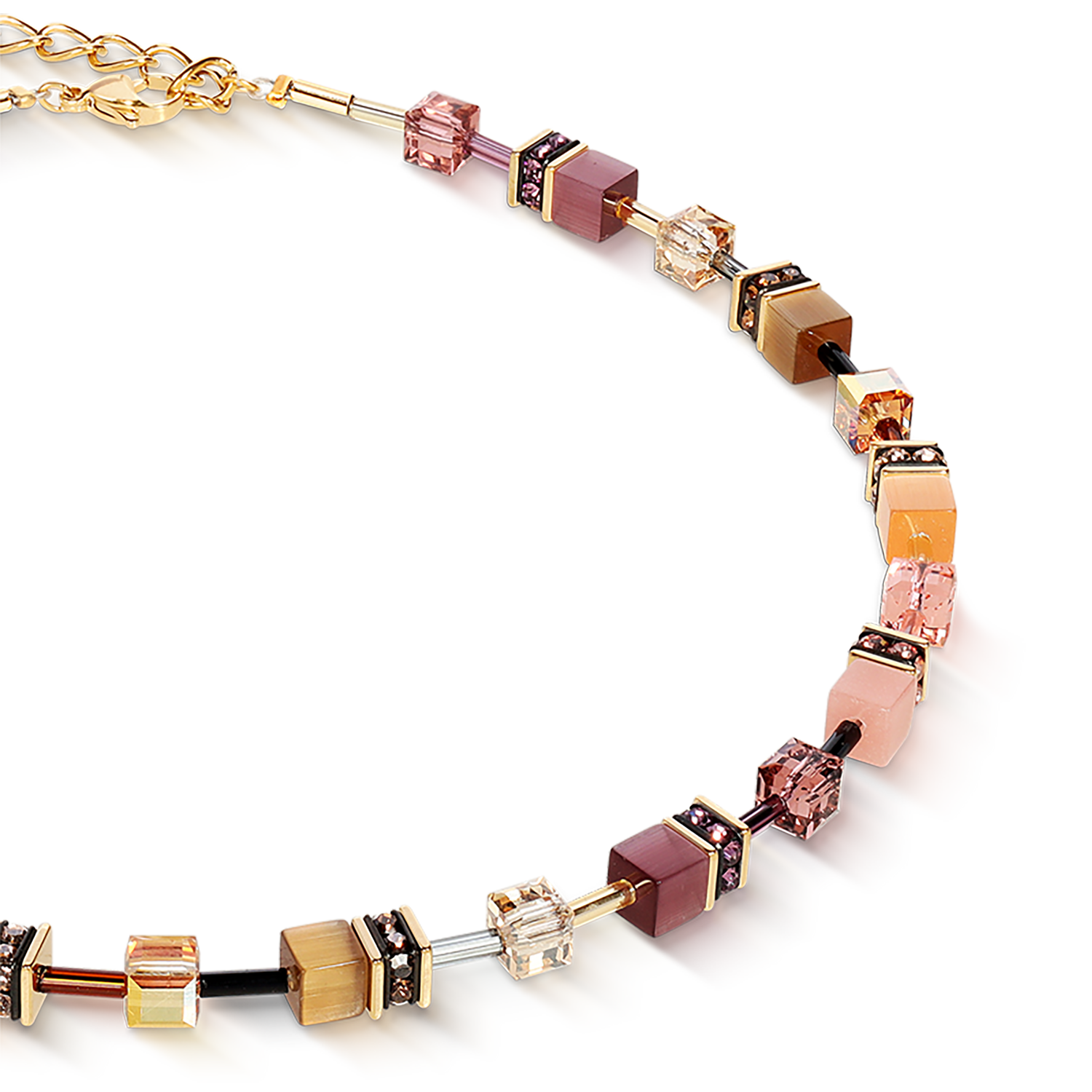 coeur-de-lion-geocube-iconic-halskette-golden-blush image 2