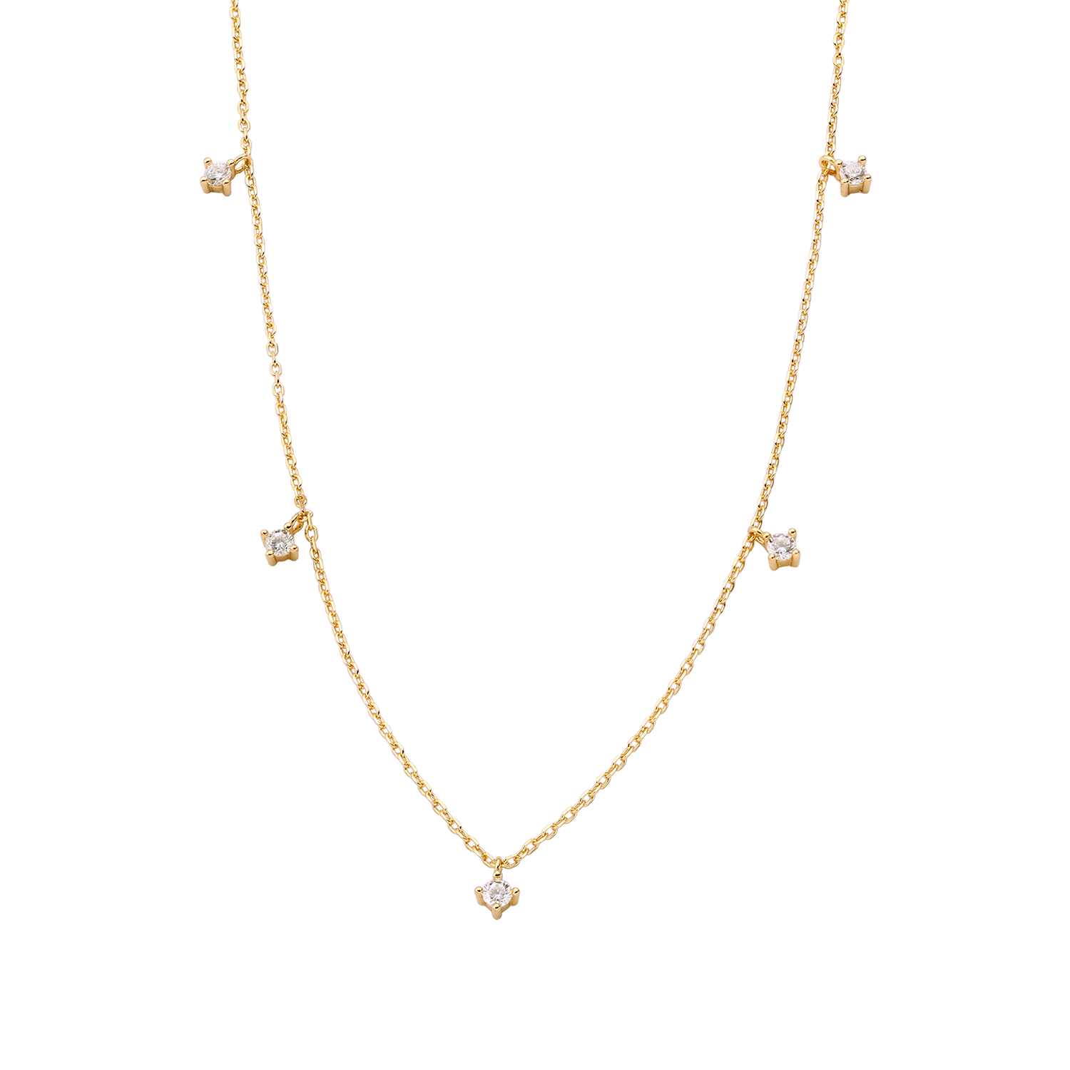 xenox-krappe-halskette-925-sterlingsilber-rhodiniert-mit-zirkonia-3 image 2
