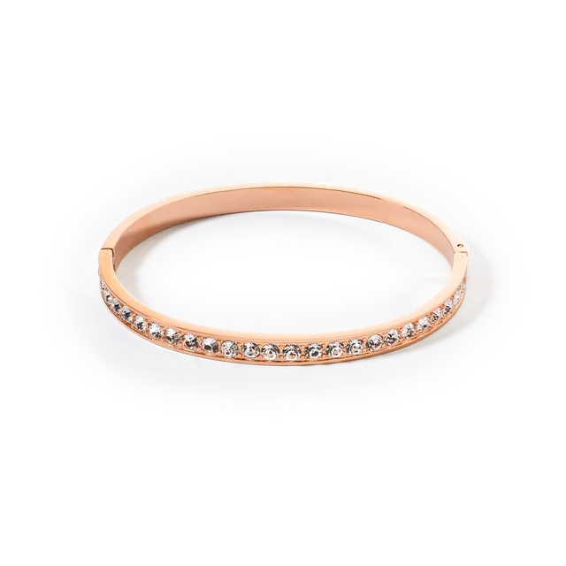 coeur-de-lion-iconic-armreif-edelstahl-kristalle-ros-gold-kristall-17-cm image 1