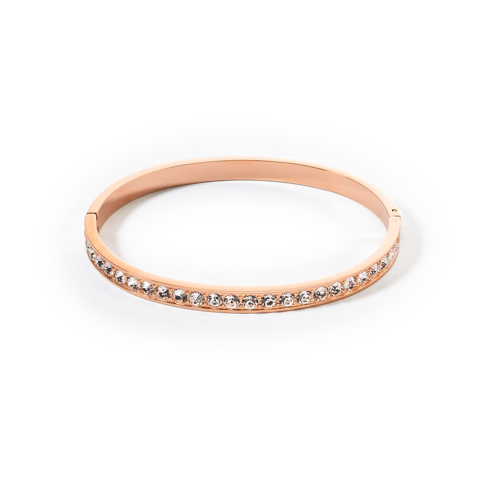 coeur-de-lion-iconic-armreif-edelstahl-kristalle-ros-gold-kristall-17-cm image 1