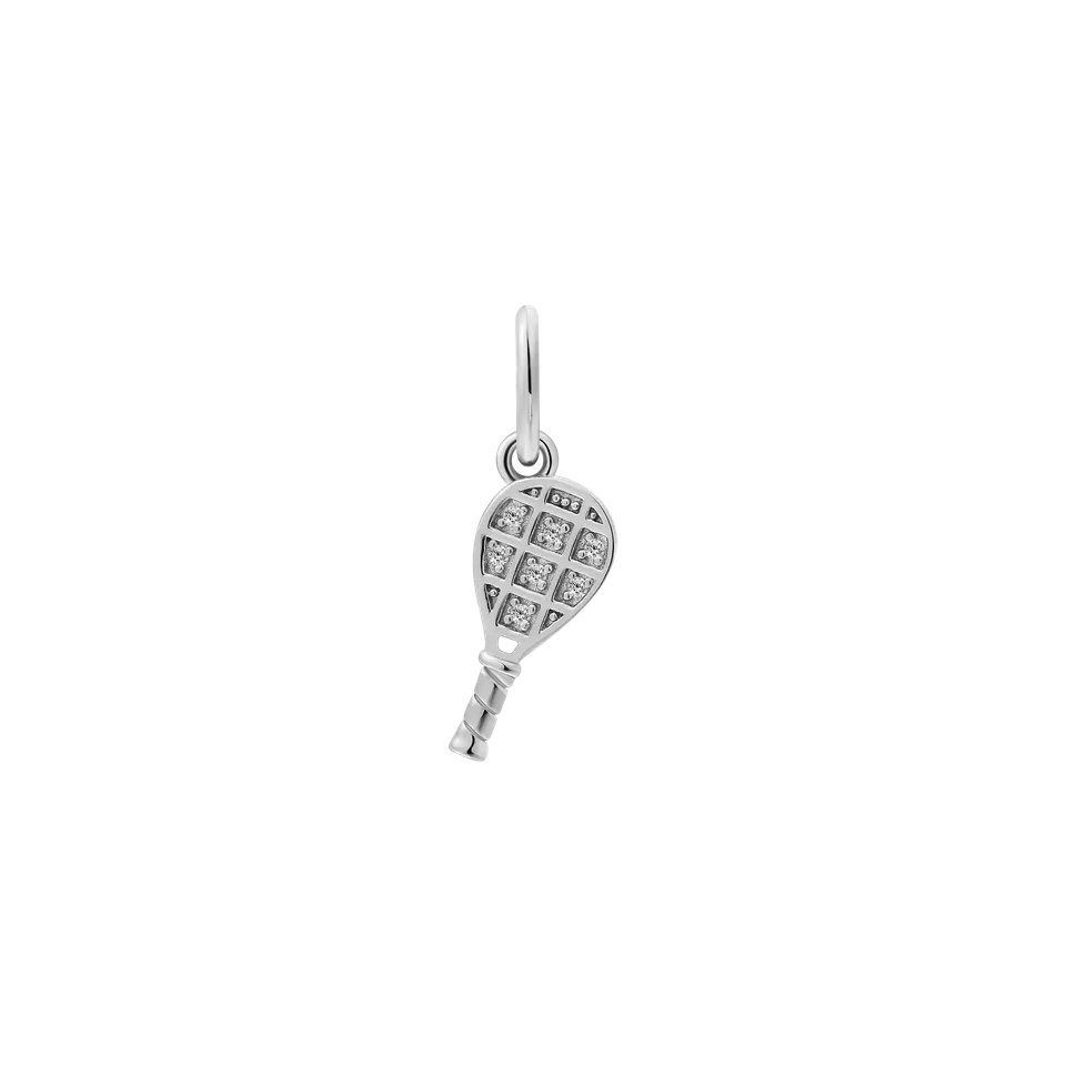 xenox-tennisschl-ger-charm-925-sterlingsilber-rhodiniert image 1