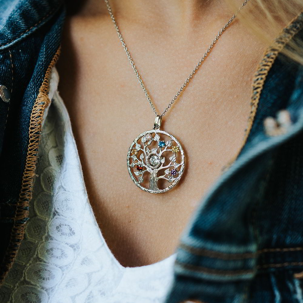 julie-julsen-dancing-stone-kette-lebensbaum-bunt-sterling-silber image 2