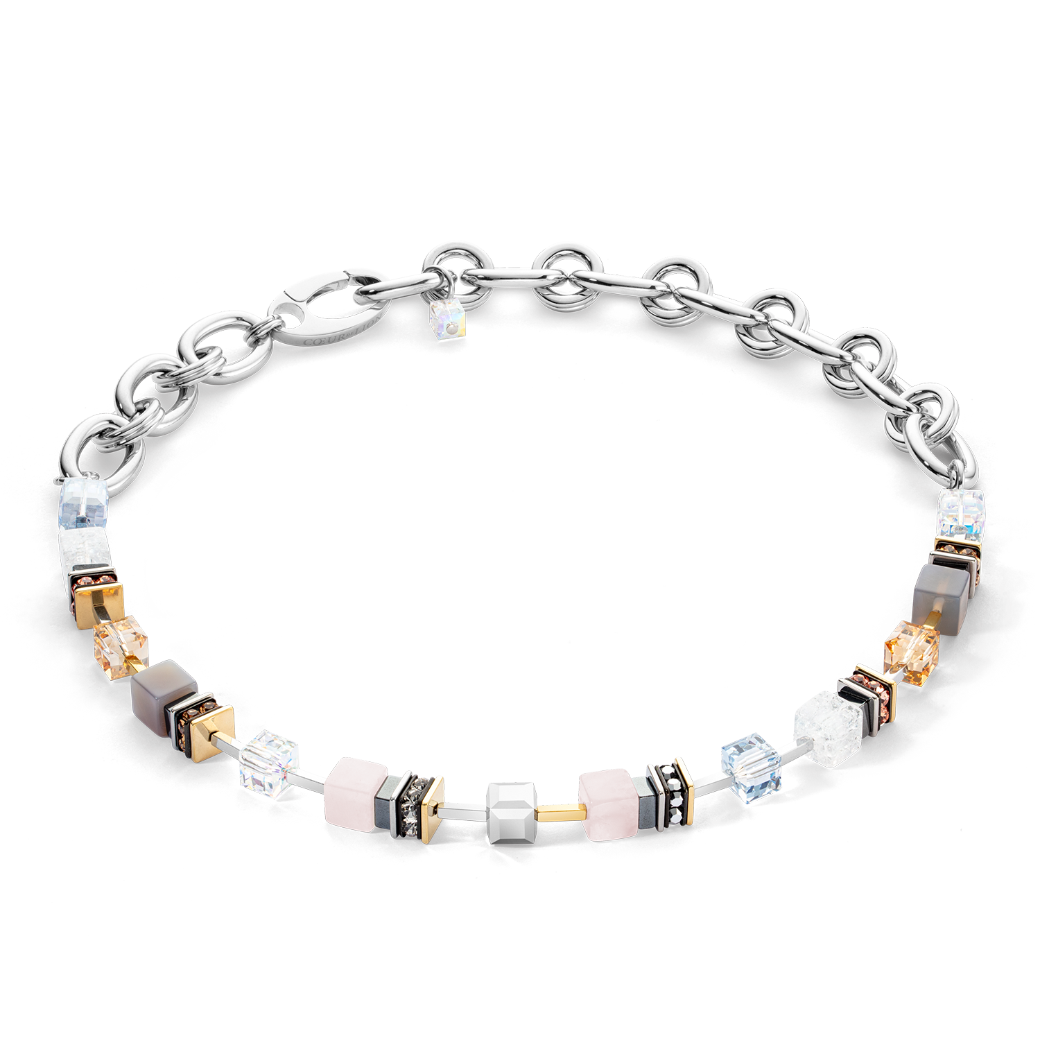coeur-de-lion-halskette-chunky-cubes-chain-runway-exclusive-bicolor-geocube-45-5 image 1