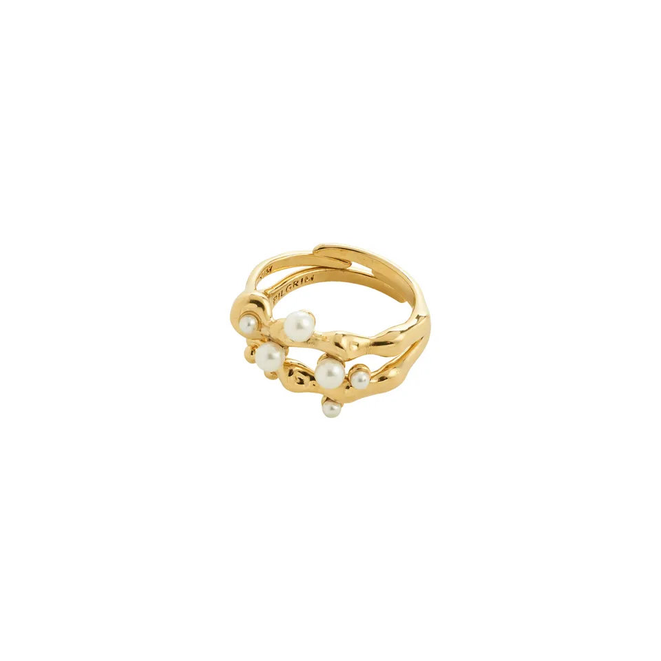 pilgrim-hadley-ringset-2-in-1-goldplattiert-verstellbar image 1