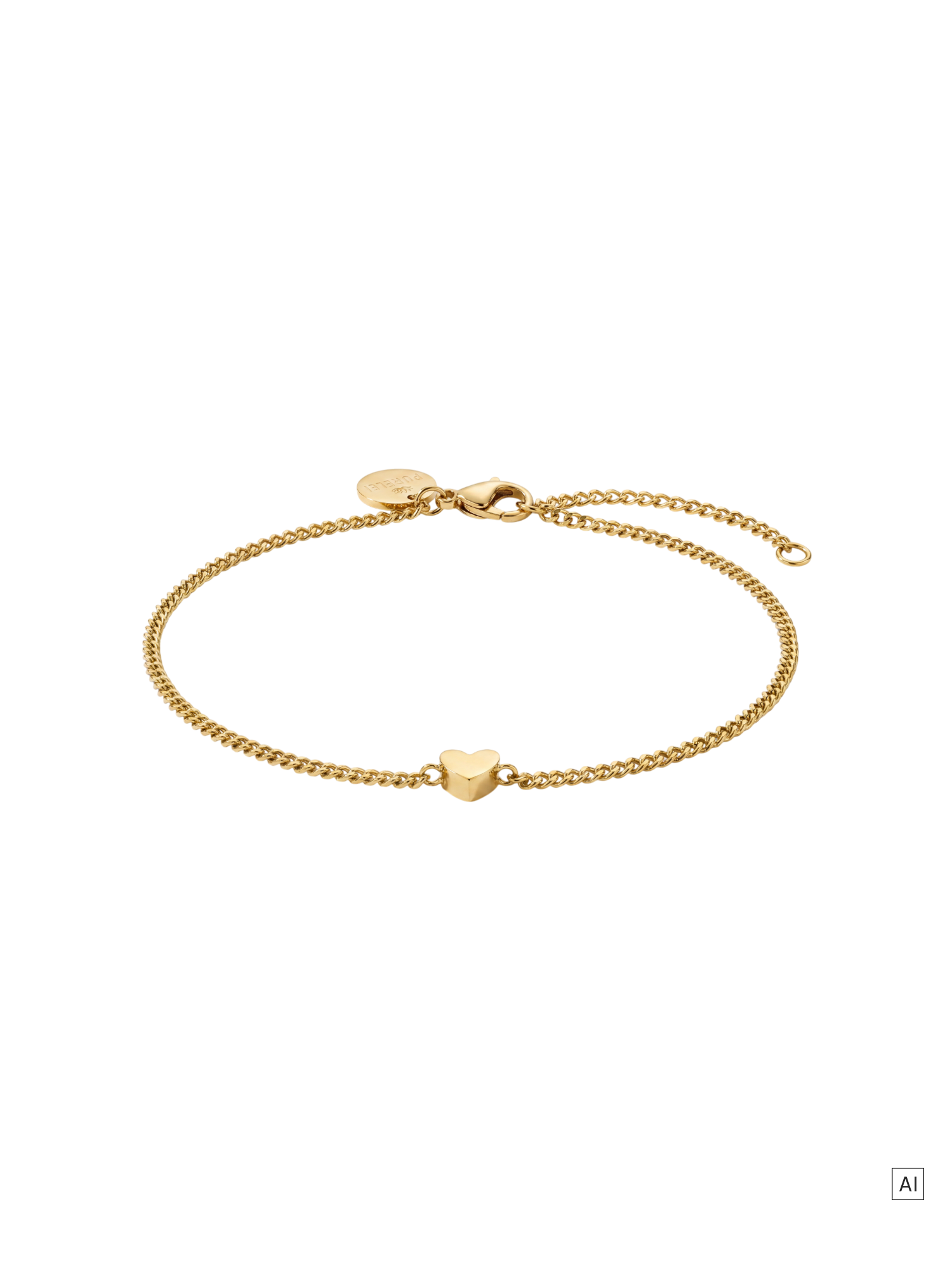 purelei-tiny-heart-anklet-fu-kettchen-herz-21-26-cm image 1