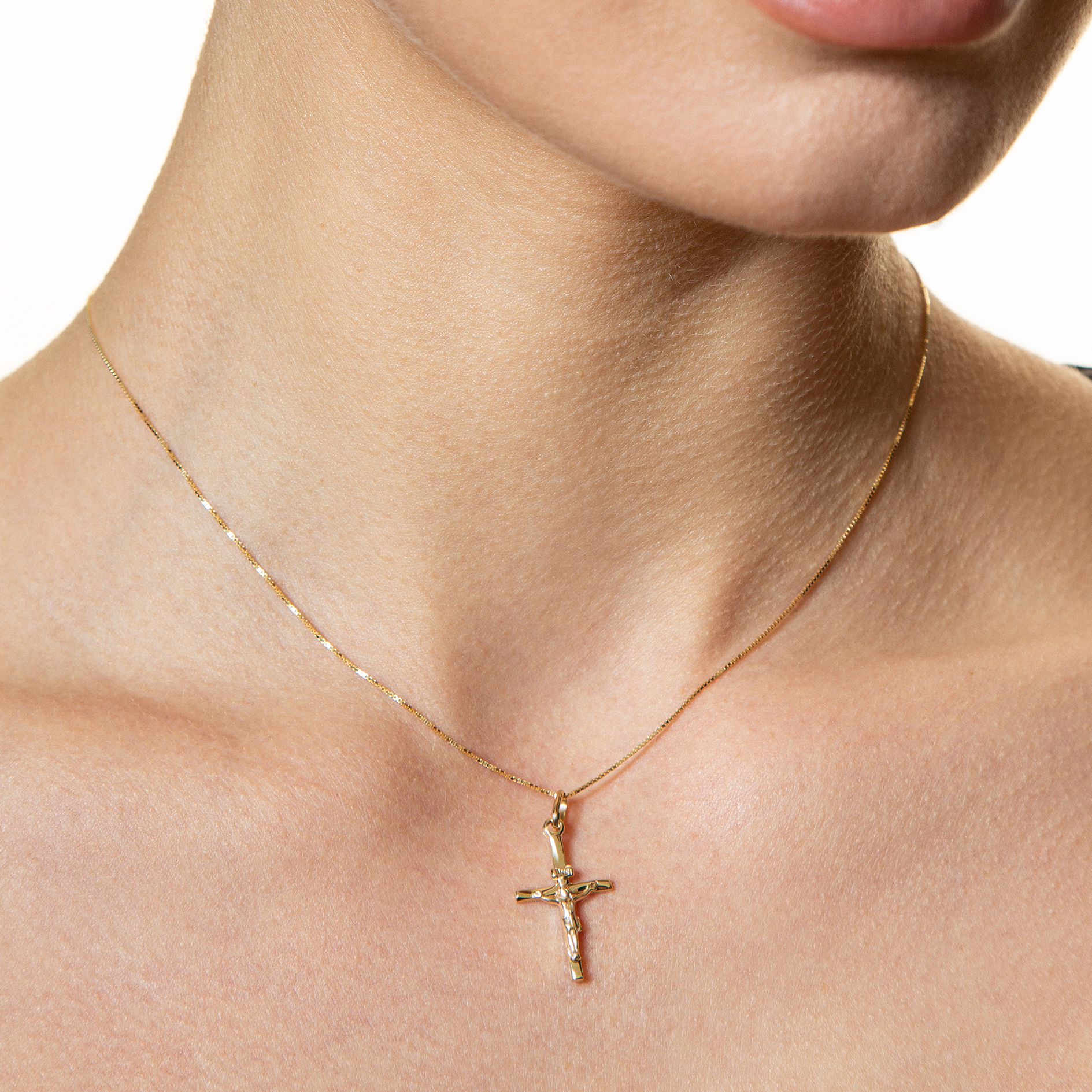 xenox-fine-kreuz-anh-nger-585-gelbgold image 2