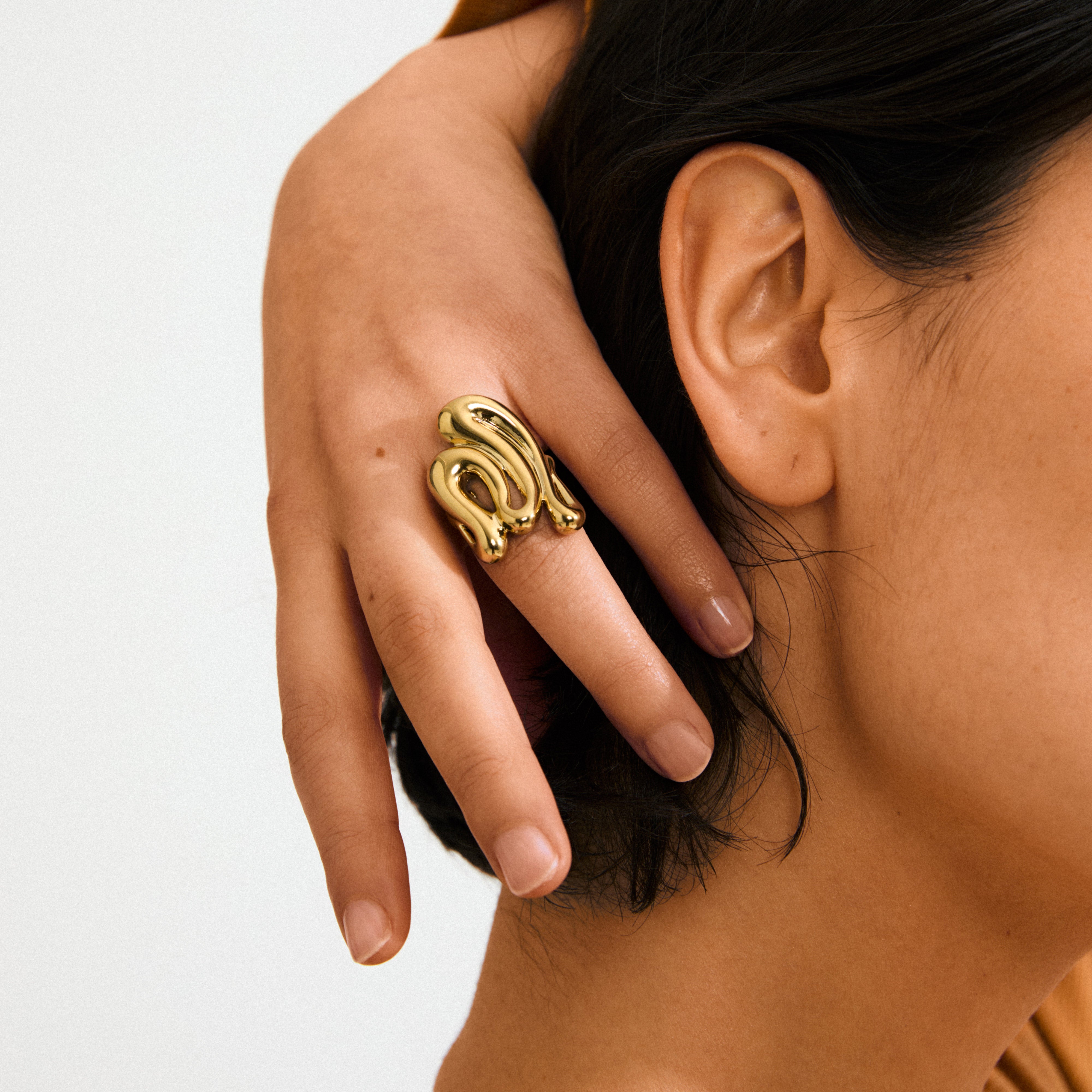 pilgrim-adriel-ring-chunky-goldplattiert image 3
