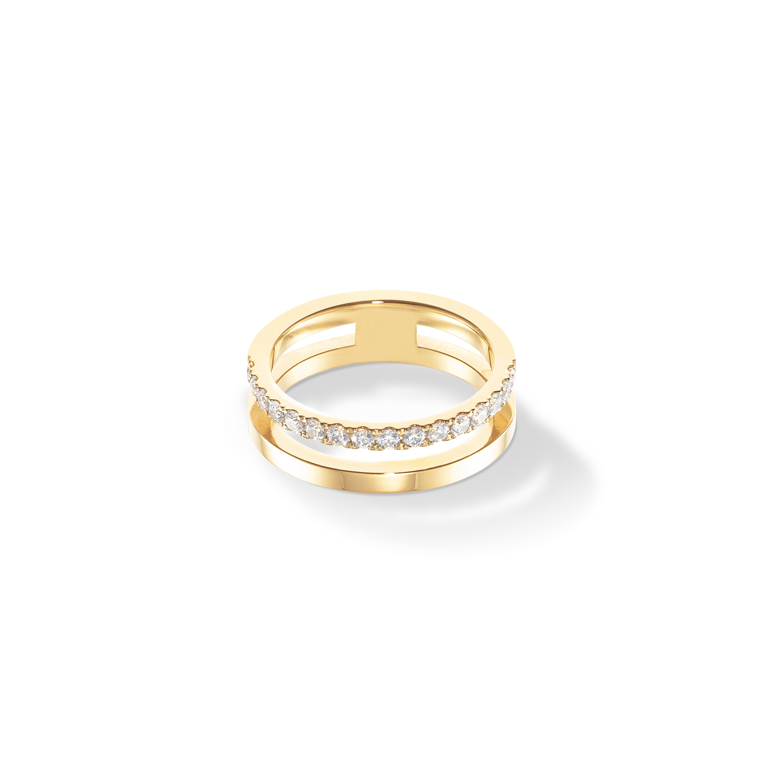 coeur-de-lion-eternal-unity-ring-gold-kristall image 1