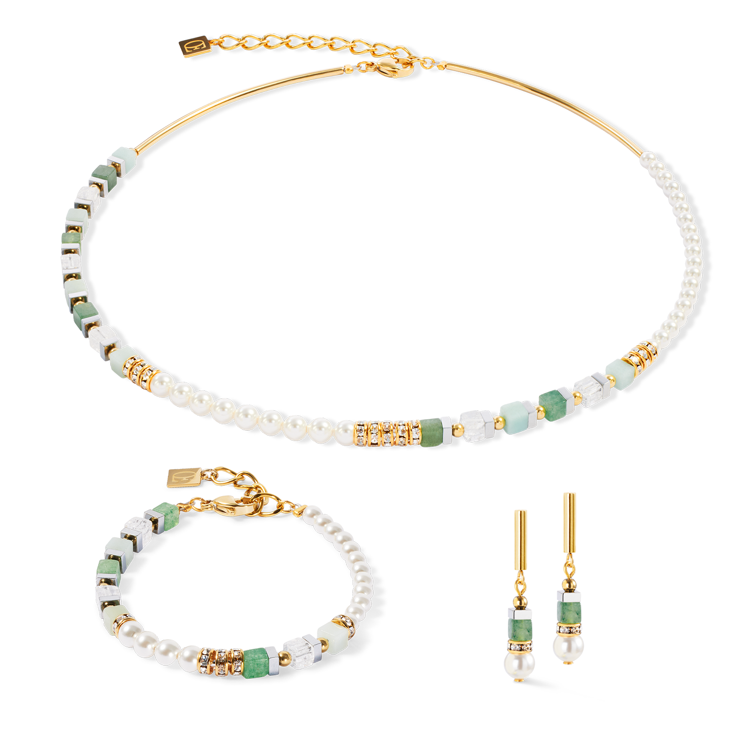 coeur-de-lion-precious-fusion-offset-armband-gold-gr-n image 3