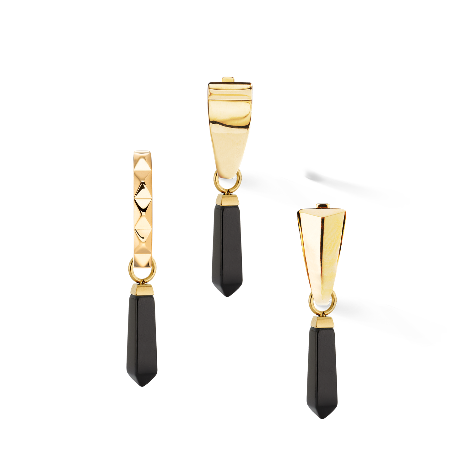 coeur-de-lion-ear-me-up-charm-obelisk-gold-schwarz image 4