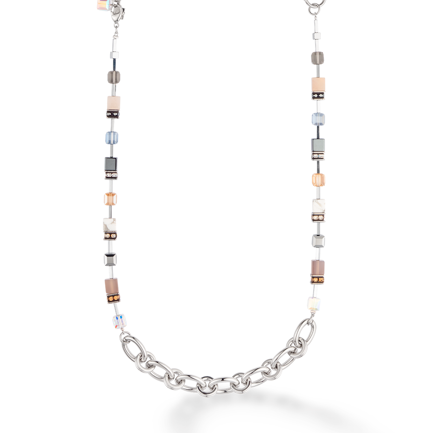 coeur-de-lion-halskette-geocube-statement-precious-chunky-chain-multiwear-grau-b image 5