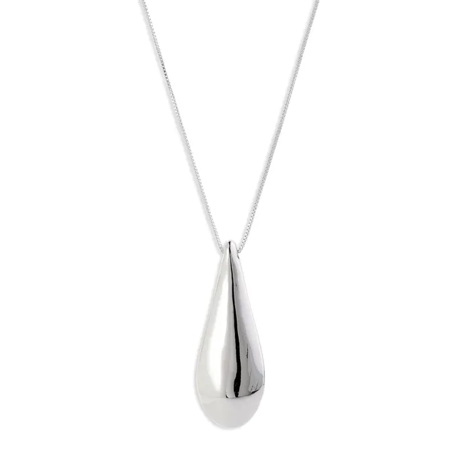pilgrim-alma-halskette-versilbert-mit-tropfen-anh-nger image 1