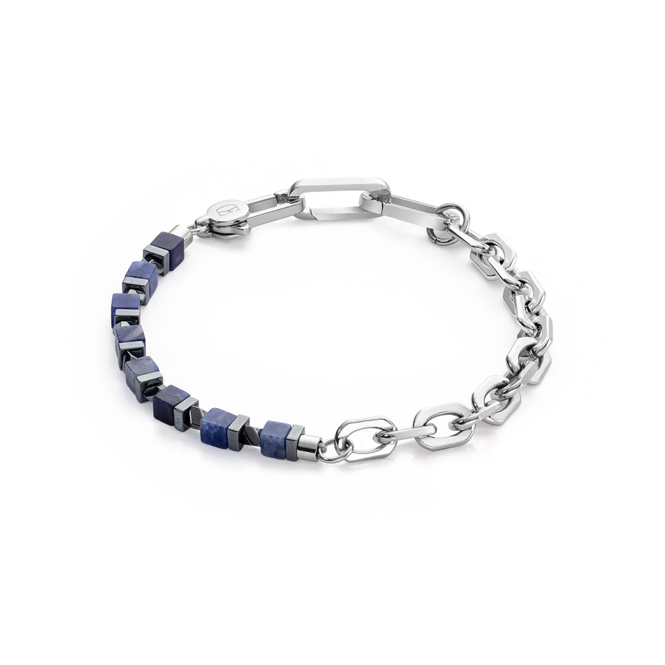 coeur-de-lion-precious-fusion-gliederarmband-blau-silber image 1