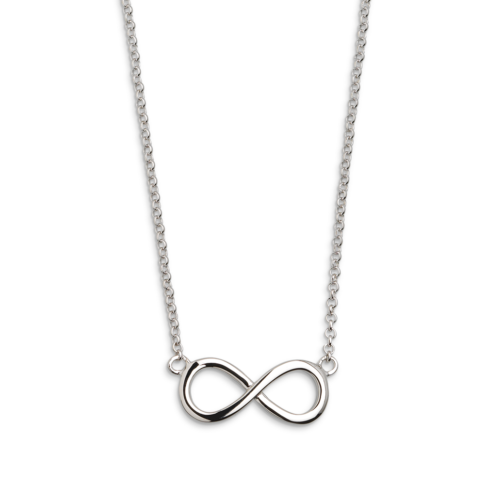 xenox-infinity-halskette-925-sterlingsilber-rhodiniert-mit-infinity-anh-nger image 1