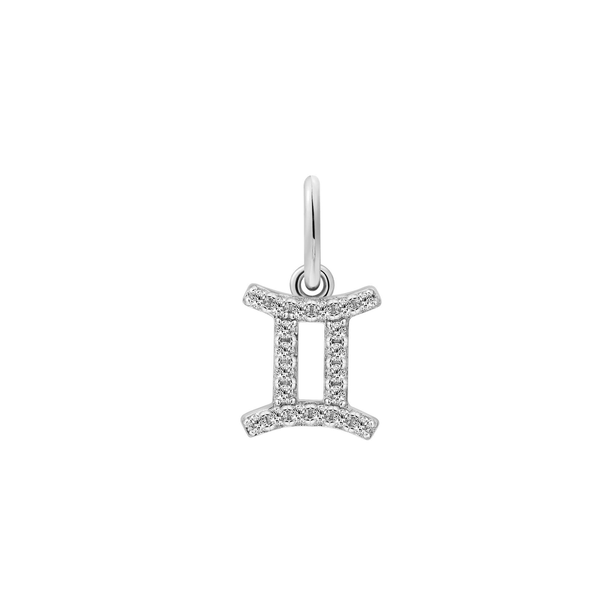 xenox-zwilling-charm-925-sterlingsilber-18k-vergoldung-mit-zirkonia image 2