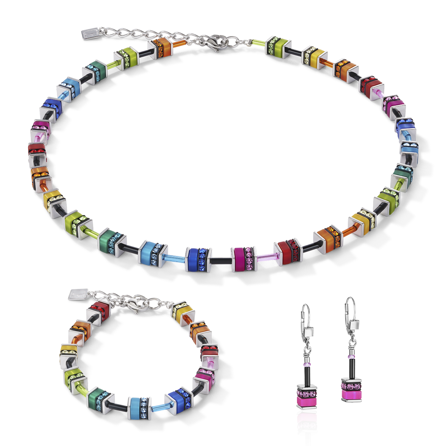 coeur-de-lion-geocube-armband-classic-polaris-strass-multicolor image 3
