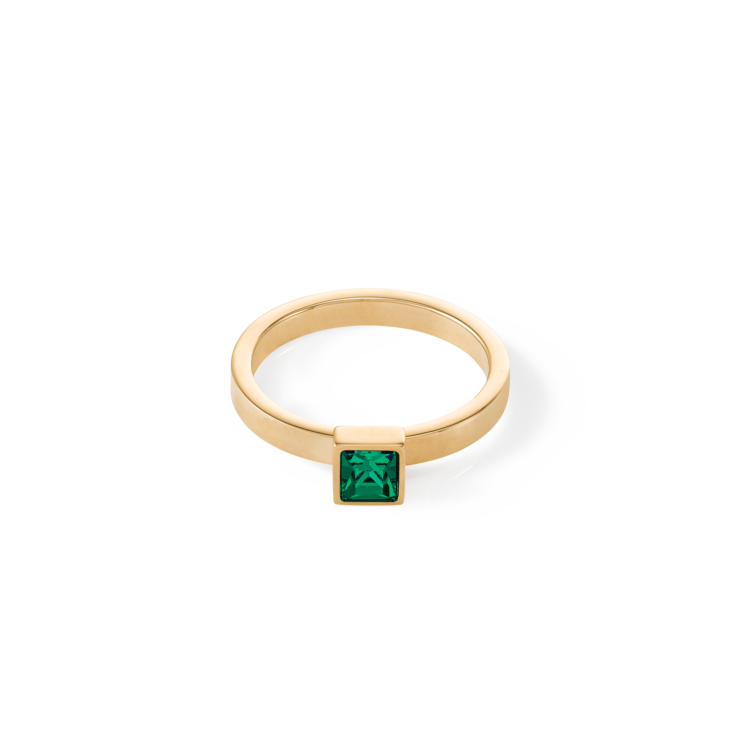 coeur-de-lion-brilliant-square-small-ring-gold-dunkelgr-n image 1